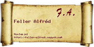 Feller Alfréd névjegykártya
